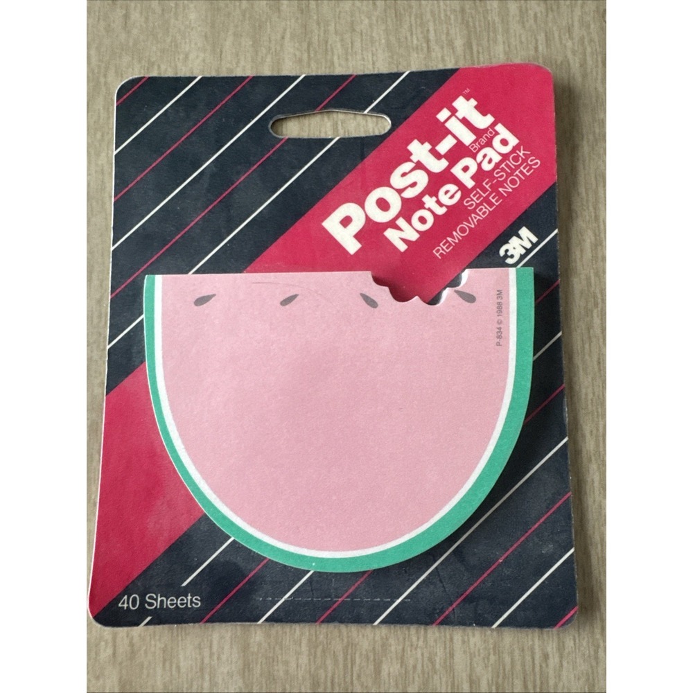 1988 Vintage New 3M Post-It Note Pad Watermelon 40 Sheets NOS Movie Prop
